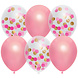 Geboorte Ballonnen Meisje Confetti Roze 30cm 6st Geboorte Ballonnen Meisje Confetti Roze 30cm 6st