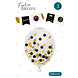 Confetti Ballonnen Goud Zwart 30cm 5st Confetti Ballonnen Goud Zwart 30cm 5st