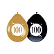 Ballonnen 100 Jaar Zwart Goud 30cm 6st Ballonnen 100 Jaar Zwart Goud 30cm 6st