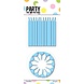 Blauwe Kaarsjes Houders 6cm 24st Blauwe Kaarsjes Houders 6cm 24st