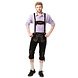 Lederhose Leer Lang Zwart en Bretels Lederhose Leer Lang Zwart en Bretels
