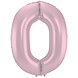 Folie Ballon Cijfer 0 Pastel Roze XL 86cm leeg Folie Ballon Cijfer 0 Pastel Roze XL 86cm leeg