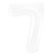Folie Ballon Cijfer 7 Mat Wit XL 86cm leeg Folie Ballon Cijfer 7 Mat Wit XL 86cm leeg