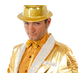 Gouden Strik Pailletten 11cm Gouden Strik Pailletten 11cm