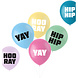 Ballonnen Hip Hip Hooray 33cm 6st Ballonnen Hip Hip Hooray 33cm 6st