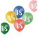 Ballonnen 18 Jaar Gekleurd 33cm 6st Ballonnen 18 Jaar Gekleurd 33cm 6st