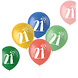 Ballonnen 21 Jaar Gekleurd 33cm 6st Ballonnen 21 Jaar Gekleurd 33cm 6st