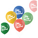 Ballonnen Hip Hip Hooray Gekleurd 33cm 6st Ballonnen Hip Hip Hooray Gekleurd 33cm 6st