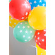 Ballonnen Ster Gekleurd 33cm 6st Ballonnen Ster Gekleurd 33cm 6st