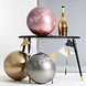 Ballonnen Congrats Zwart Zilver Goud 48cm 3st Ballonnen Congrats Zwart Zilver Goud 48cm 3st