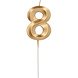 Gouden Kaars 8 Jaar 5cm Gouden Kaars 8 Jaar 5cm