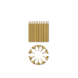 Gouden Kaarsjes Houder 6cm 12st Gouden Kaarsjes Houder 6cm 12st
