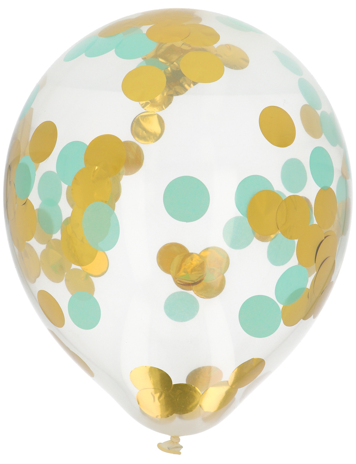 Pionier met tijd Krimpen Confetti Ballon Blauw Goud 30cm 4st - Partywinkel
