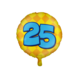 Helium Ballon 25 Jaar Gekleurd Leeg 46cm Helium Ballon 25 Jaar Gekleurd Leeg 46cm