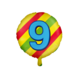 Helium Ballon 9 Jaar Gekleurd Eeg 46cm Helium Ballon 9 Jaar Gekleurd Eeg 46cm