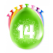 Ballonnen 14 Jaar Meerkleurig 30cm 8st Ballonnen 14 Jaar Meerkleurig 30cm 8st