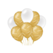 Ballonnen Congrats Goud Wit 30cm 6st Ballonnen Congrats Goud Wit 30cm 6st