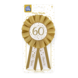 Rozet 60 Jaar Goud Wit 14cm Rozet 60 Jaar Goud Wit 14cm