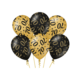 Ballonnen 70 Jaar Goud Zwart 30cm 6st Ballonnen 70 Jaar Goud Zwart 30cm 6st