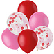 Ballonnen Mix Rood & Roze 30cm 6st Ballonnen Mix Rood & Roze 30cm 6st