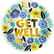 Helium Ballon Get Well Bloemen Leeg 45cm Helium Ballon Get Well Bloemen Leeg 45cm