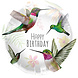 Helium Ballon Happy Birthday Vogel Leeg 45cm Helium Ballon Happy Birthday Vogel Leeg 45cm