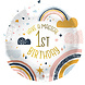 Helium Ballon 1St Birthday Regenboog Leeg 45cm Helium Ballon 1St Birthday Regenboog Leeg 45cm