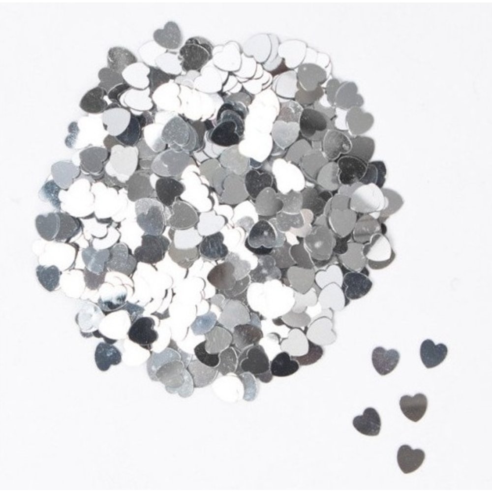 Hartjes Confetti Zilver 14g Partywinkel