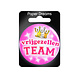 Button Vrijgezellen Team Vrouw 5,5cm Button Vrijgezellen Team Vrouw 5,5cm