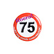 Button 75 Jaar Verkeersbord 5,5cm Button 75 Jaar Verkeersbord 5,5cm