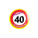 Button 40 Jaar Verkeersbord 5,5cm Button 40 Jaar Verkeersbord 5,5cm