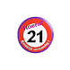 Button 21 Jaar Verkeersbord 5,5cm Button 21 Jaar Verkeersbord 5,5cm