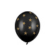 Zwarte Ballon Gouden Sterren 30cm 6st Zwarte Ballon Gouden Sterren 30cm 6st