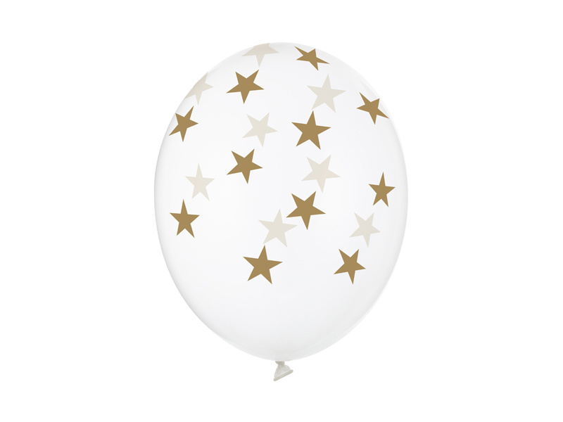 markeerstift Eenvoud elke keer Doorzichtige Ballonnen Gouden Sterren Doorzichtig¬† - Partywinkel