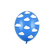 Blauwe Ballonnen Witte Wolken 30cm 6st Blauwe Ballonnen Witte Wolken 30cm 6st