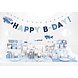 Blauwe Ballonnen Witte Wolken 30cm 6st Blauwe Ballonnen Witte Wolken 30cm 6st