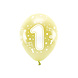 Ballonnen 1 Jaar Goud 33cm 6st Ballonnen 1 Jaar Goud 33cm 6st