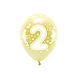Ballonnen 2 Jaar Goud 33cm 6st Ballonnen 2 Jaar Goud 33cm 6st