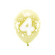 Ballonnen 4 Jaar Goud 33cm 6st Ballonnen 4 Jaar Goud 33cm 6st