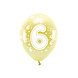 Ballonnen 6 Jaar Goud 33cm 6st Ballonnen 6 Jaar Goud 33cm 6st