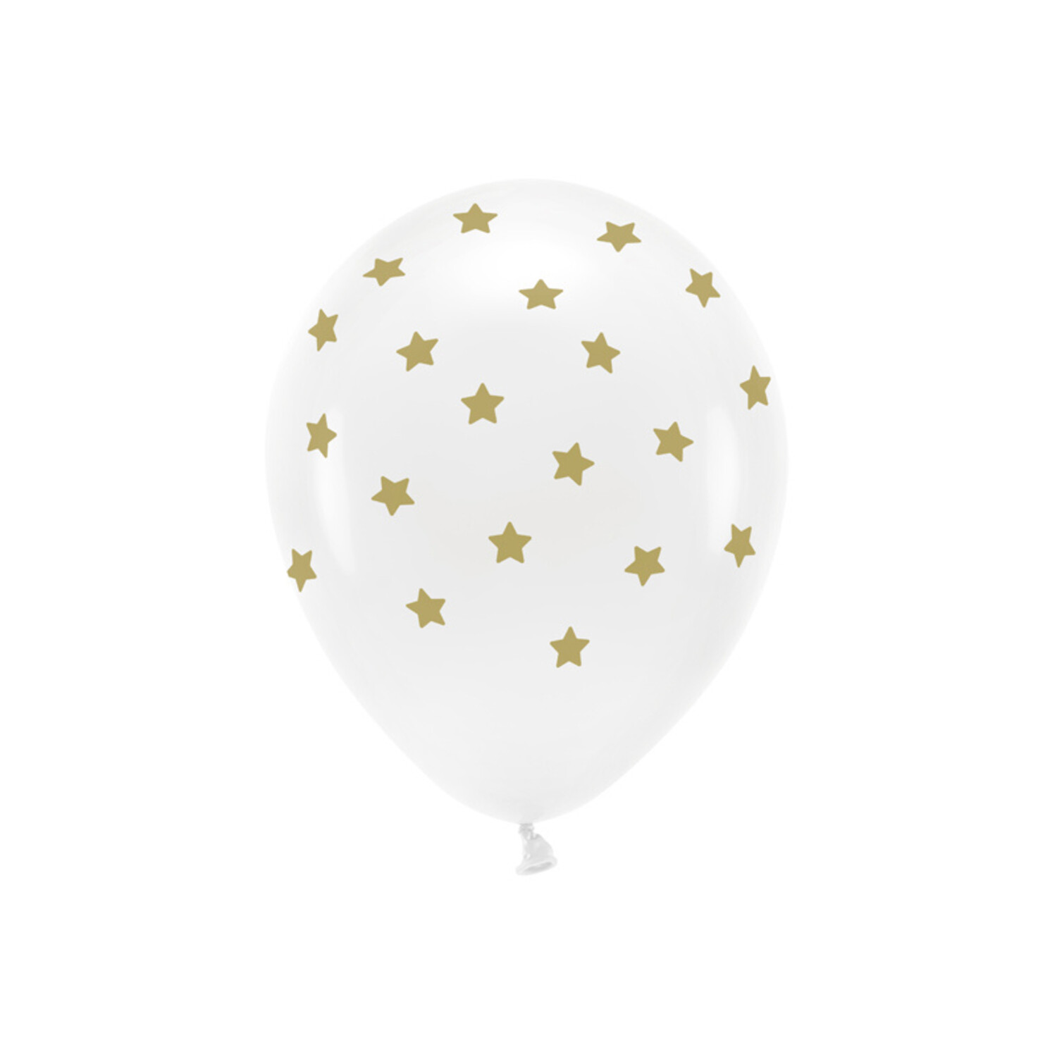 Witte Ballonnen Gouden Sterren 33cm 6st - Partywinkel