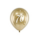 Ballonnen 70 Jaar Goud 30cm 6st Ballonnen 70 Jaar Goud 30cm 6st