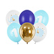 Ballonnen 1 Jaar Mix Blauw 30cm 6st Ballonnen 1 Jaar Mix Blauw 30cm 6st