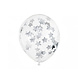 Confetti Ballonnen Zilveren Sterren 30cm 6st Confetti Ballonnen Zilveren Sterren 30cm 6st