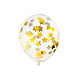 Confetti Ballonnen Gouden Sterren 30cm 6st Confetti Ballonnen Gouden Sterren 30cm 6st