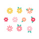 Glasdecoratie Bloemen 10cm 10st Glasdecoratie Bloemen 10cm 10st
