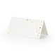 Witte Naamkaartjes Gouden Sterren 9,5cm 10st Witte Naamkaartjes Gouden Sterren 9,5cm 10st