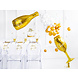 Helium Ballon Fles Happy New Year Leeg 82cm Helium Ballon Fles Happy New Year Leeg 82cm