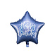 Helium Ballon Ster Happy Birthday Navy Blue Leeg 40cm Helium Ballon Ster Happy Birthday Navy Blue Leeg 40cm