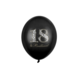 Ballonnen 18 Jaar & Brilliant Zwart 30cm 6st Ballonnen 18 Jaar & Brilliant Zwart 30cm 6st